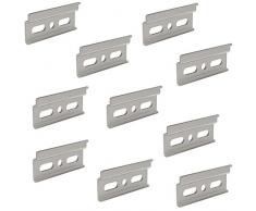 Trägerplatte Schrankaufhänger Küchen-Schrank Aufhängeschiene - Oberschrank | Länge 60 mm | Stahl verzinkt | Schrank-Schiene mit Aushänge-Sicherung für Hängeschrank | 20 Stück - Wand-Halterungen Metall