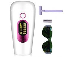 IPL Haarentfernungsgerät Gesicht Damen 990,000 Lichtimpulse Blitzlicht Epilierer Himgebrauch Haarentferner für Körper, Intimbereich Dauerhafte Haarentfernung (Weiß.)