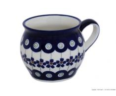 Original Bunzlauer Keramik Kugelbecher V=0.16 Liter (Espressobecher) im Dekor 166a