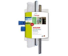 ALCLEAR 960008 Profi Fensterset mit Mikrofaser Fensterreiniger und Fenster Kombi Abzieher 35 cm, Microfaser Reiniger Fenstertuch, 3-teiliges Scheiben & Fensterwischer Set