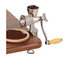 EMVANV Getreidemühle, manuelle Getreidemühle, manuelle Kaffeemühle, Edelstahl, Küchenwerkzeug, nicht null, silber, Free Size