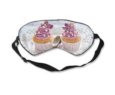 Schlafmaske, Augenbinde, super glatte Augenmaske Cupcakes Sahnelöffel Desserts Kuchen
