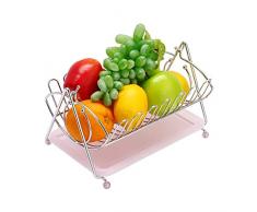 AOEHTRAY Schaukel Obst Hängematte Edelstahl Obstschale Large Capacity Drainage Basket Silver 17.5 * 29 * 21cm