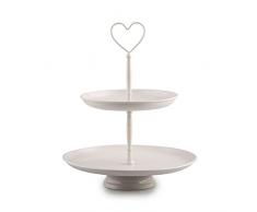 pajoma Etagere Due Piani aus Metall, 2-stöckig in weiß