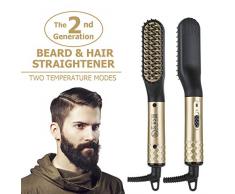 Bartglätter für männer Bartglätter Bürste Haar Glätter Kamm Elektrische Bartbürste - Multifunktionaler elektrischer Glättungskamm 2-in-1 Temperatur einstellbar von 180°C bis 200°C
