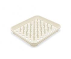 Addis Geschirr-Abtropfgitter, mit Trocknen Knöpfen, w33.5 X 38, leinen Creme, 38 x 33,5 x 5 cm