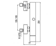 Tres grifería 107167 Drei Dusche Mixer tap-shower Head Entkalker der Hand (006.639.01) mit verstellbarem Ständer und Flexo 91.34.609.15 (Satin).