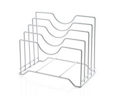 NoNo Kochgeschirrhalter Und Topfdeckelhalter Für Küchenregal Pantry Counter-Tellerabtropfer Ständer Topfdeckel Rahmen Schneidebrett Messerbrett Organizer Halter