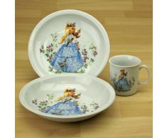 Triptis-Porzellan Dornröschen Kindergedeck, 3 teilig Kindergeschirr