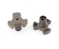 sourcing map 2 Stück Mikrowellenteller Home Weiss 7 mm-Mikrowelle-Plattenteller Kupplung