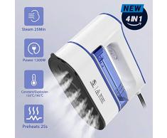 Dcenta Bügeleisen, 25 s, schnelle Heizung, 4 in 1, vertikal, vertikal, horizontal, trocken, dampf, vertikal, für Zuhause und Reisen