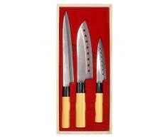 zeitzone Messer-Set Sushi Sashimi Edelstahl 3-TEILIG