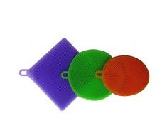 Peanutaod Pot Rag Pad Küche Silikon Spülbürste weich und strapazierfähig Silikon Tausende von kleinem Finger zum Entspannen und Reinigen von Schmutz - Streifen