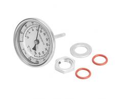 Caredy Zeigerthermometer, 1/2MNPT 0~220F Schweißfreies Bimetall-Thermometer-Kit Kesselthermometer für Kessel, Suppentöpfe, Fermenter usw