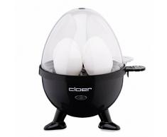 cloer 6030 Eierkocher mit akustischer Fertigmeldung, 400 W, Schwarz, 4 Eier