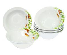 Set aus 6 Stück stapelbaren Müslischalen 500 ml Müslischüsseln aus echtem Porzellan auch als Dessertschale Snackschale Suppenschüssel Salatschüssel