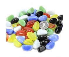 Fish tank stone Aquarienfischer Landschaftsbau unteren Sand Wassertank Zylinder-Taschenflaschen Kristallblütentopf Dekoration farbige Steine,5