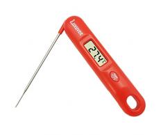 Luxuvee Fleischthermometer, Faltbare Grillthermometer Bratenthermometer mit Sonde, Digital Thermometer küchenthermometer Sofort Lesen LCD Bildschirm für Backen, Steak, Kochen, Zucker, Milch, BBQ