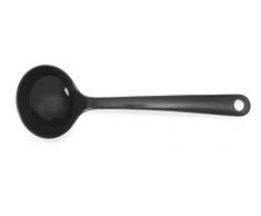 HENDI Sossenlöffel, Saucenlöffel, Hitzebeständig, Schöpf- und Servierlöffel, PBT-Resistant Plastic, 0,07L, 235mm, Schwarz