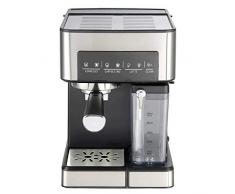 UNIMAT Espressomaschine mit Milchtank, Edelstahl-schwarz, 22 x 29 x 31, 5 cm