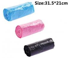 WOHAO Tragetasche Garbage BagsPlastic Halter Korb 1Pc Aufbewahrungstasche Müllabfallbeutel-Abfall Eimer Schreibtisch Mini Bin Farbige Küche (Color : Random Color)