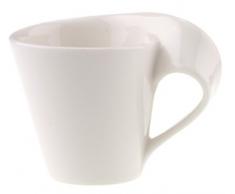 Villeroy & Boch NewWave Mokka-/Espressotasse, 80 ml, Premium Porzellan, Weiß