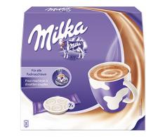 Milka Kakao Pads, heiße Schokolade, Kakao, für alle Padmaschinen, 7 Pads & 7 Sticks