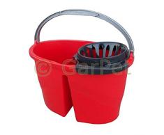 Bama Spa Wischeimer 16 L Putzeimer Zweikammer Doppel Wasser Eimer mit Presse Auswringer