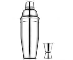 Vegena Cocktailshaker Set, Premium Bar Cocktailset Kit mit Messbecher, 750ML Professioneller Edelstahl Cocktail Shaker Martinishaker Schüttelbecher + Mixer mit Sieb