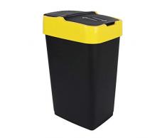 Spetebo Abfalleimer mit Schwingdeckel - 60 L - Mülleimer Abfallbehälter Abfallsammler