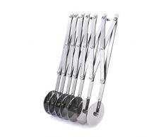 veklblan Einstellbare Pizzamesser 7 Rad Teigteiler Edelstahl Pizzaschneider-Plätzchen-Gebäck Teig Schneidrad Küche Werkzeug Für Das Backen