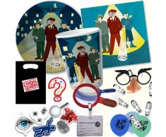 8 Pappbecher im * Detektiv * für Party und Geburtstag von DH-Konzept // Becher Partybecher Party Fete Set Sherlock Holmes Mottoparty