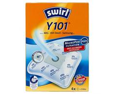 Swirl Y 101 MicroPor Plus Staubsaugerbeutel für AEG, Dirt Devil, Grundig Staubsauger, Anti-Allergen-Filter, 4 Stück inkl. Filter