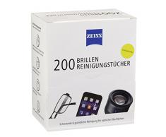 ZEISS Brillen-Reinigungstücher (200 Stk), NEUE Formulierung zur schonenden & gründlichen Reinigung Ihrer Brillengläser