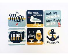 GILDE Bierdeckel mit Sprüchen 12 Stück Memo-Spiel 2 Stück je Motiv