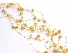 Deko-Streuschmuck Pearl Garland Tischdekorationen (5 Stück) 1,3 m Schokolade BRAUN
