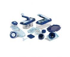 Genius Nicer Dicer Fusion Smart Set (23 Teile) inkl. Twist in saphirblau Alles-Schneider Hobeln Würfeln Julienne Gemüse- & Spiralschneider - Ideal für den gesunden Lebensstil