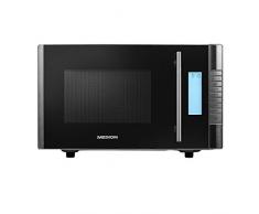 MEDION MD 14482 Mikrowelle mit Grill / 20L Garraum / 8 Automatikprogramme / Auftaufunktion / 800 Watt Mikrowellen- und 1000 Watt Grillleistung / Zeitschaltuhr / Grillrost