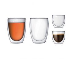 Bodum K4557-10 Set Doppelwandige Gläser ,( 2 Stücke 0,08 L und 2 Stücke 0,35 L)