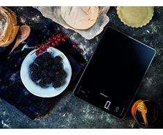 Soehnle Page Profi 100 Digitale Küchenwaage, Gewicht bis zu 15 kg (1-g-genau), Haushaltswaage mit Sensor-Touch, elektronische Waage inkl. Batterien, leuchtende LED-Anzeige, schwarz