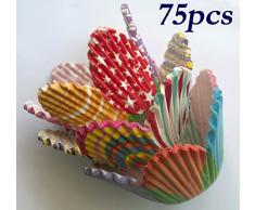 Set 75 Papier Muffinförmchen Backförmchen Cupcake Blume