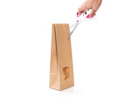 50 Stück kleine 1a braune 10,5 x 6,5 x 29 cm Block-Bodenbeutel MIT FENSTER + Pergamin-Einlage Kraftpapier Papiertüten für Gebäck Weihnachts-Plätzchen Pralinen Süssigkeiten Weihnachtstüten