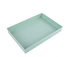 Dadeldo Home Tablett -Plain Color- rechteckig Metall 5x35x25cm Mint-grün Deko