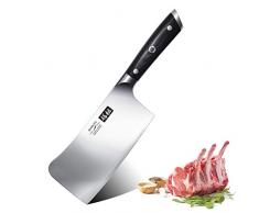 SHAN ZU Hackmesser Fleichmesser Chinesisches Hackmesser 17.8cm 21 ° Klinge verdickte Klinge zum Knacken von Knochen- Classic Series