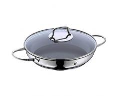 WMF Devil Servier-Schmorpfanne 26 cm mit Glasdeckel, Cromargan Edelstahl beschichtet, Induktion, Keramikbeschichtung, backofenfest