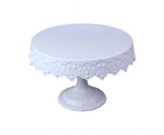 Loveinwinter Tortenplatte Vintage,Cake Stand Einstöckiges Rundes Kuchenblech Für Kuchenblech Western Pastry Tray Für Pizza, Hochzeit und Party, 22cm