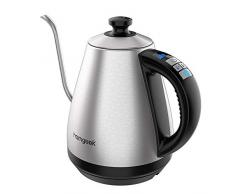 Homgeek Wasserkocher, Kaffeekessel 2200W, elektrischer Wasserkessel mit Temperatureinstellung 40-100 °C, Warmhaltefunktion, Automatischer Abschaltung, 1.2 L