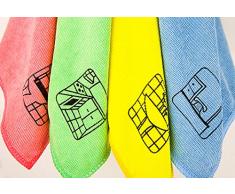 4er-Reinigungstuch-Set Made in Austria, 40x40 cm, für Bad, WC, Küche und Möbel, fusselfrei und extrem saugfähig