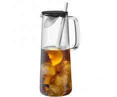 WMF IceTeaTime Karaffe, mit Sieb und Löffel, 1,2 l, Glaskaraffe, spülmaschinengeeignet, hitzebeständig