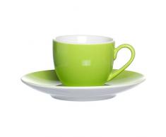 Ritzenhoff & Breker Doppio Espresso Obere, Obertasse, Ober Tasse, Geschirr, Porzellan, Grün, 80 ml, 516821